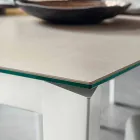 Tavolo da Pranzo in Laminam e Metallo Verniciato Realizzato in Italia - Efisto Viadurini