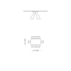 Tavolo da Pranzo in Laminato HPL e Acciaio Made in Italy Alta Qualità - Dalmata Viadurini