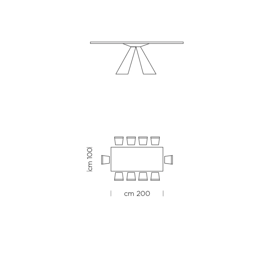 Tavolo da Pranzo in Laminato HPL e Acciaio Made in Italy Alta Qualità - Dalmata Viadurini