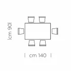 Tavolo da Pranzo in Laminato HPL e Acciaio Made in Italy Pregiato - Settimmio Viadurini