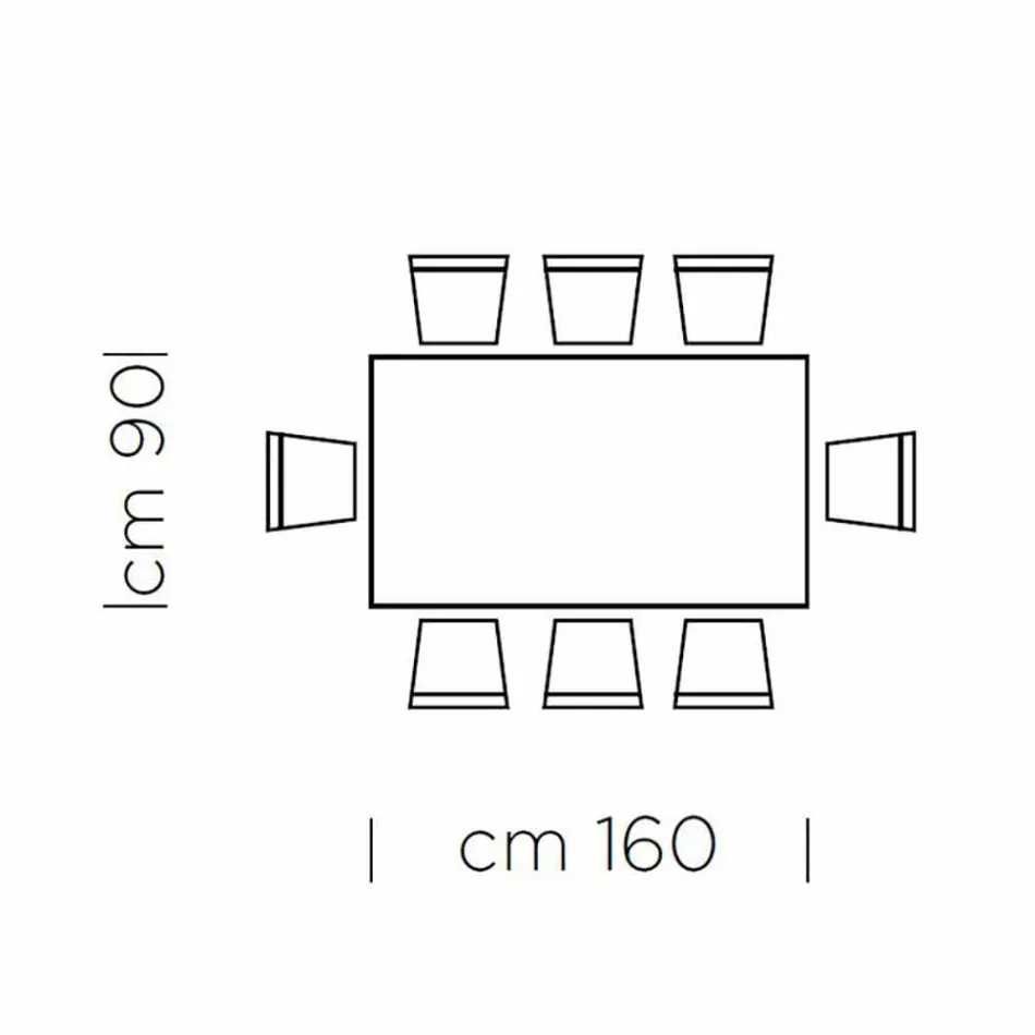 Tavolo da Pranzo in Laminato HPL e Acciaio Made in Italy Pregiato - Settimmio Viadurini