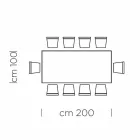 Tavolo da Pranzo in Laminato HPL e Acciaio Made in Italy Pregiato - Settimmio Viadurini