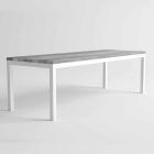 Tavolo da Pranzo in Legno e Alluminio da Esterno di Design Moderno - Gange Viadurini