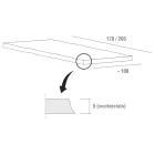 Tavolo da Pranzo in Legno e Alluminio Made in Italy, Pregiato - Lingotto Viadurini