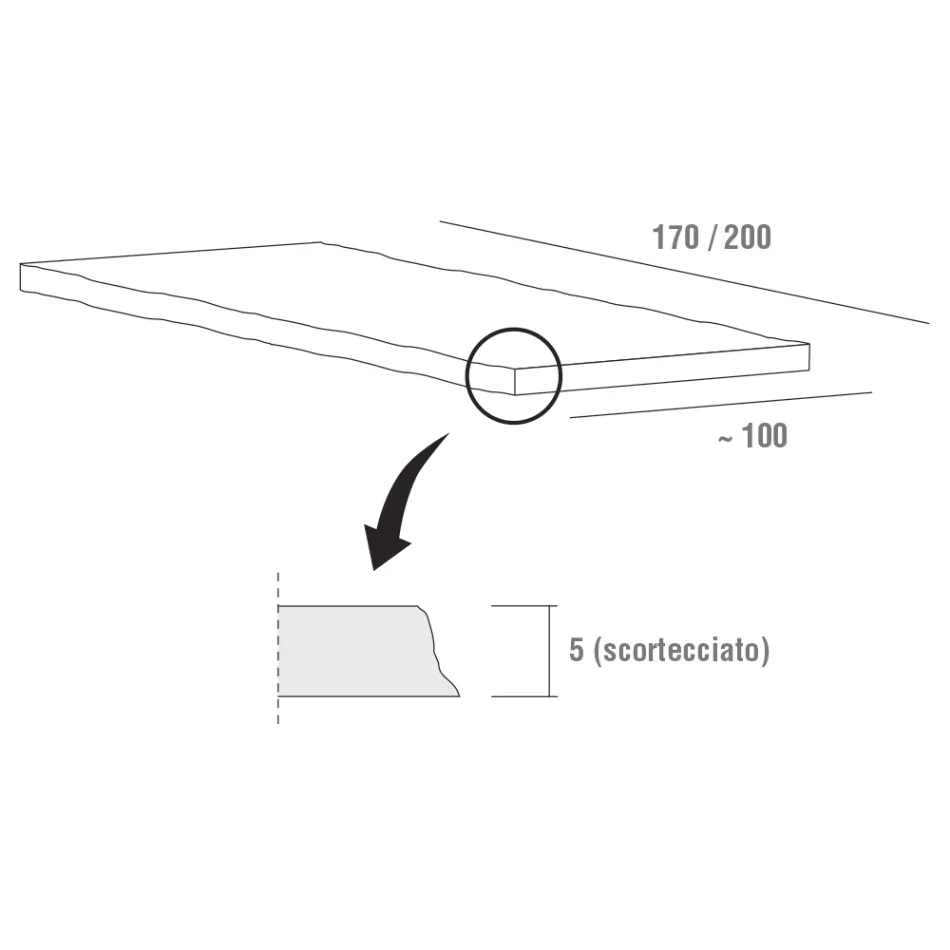 Tavolo da Pranzo in Legno e Alluminio Made in Italy, Pregiato - Lingotto Viadurini