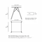 Tavolo da Pranzo in Legno e Hpl Design Quadrato, 4 Pezzi - Faz Wood by Vondom Viadurini