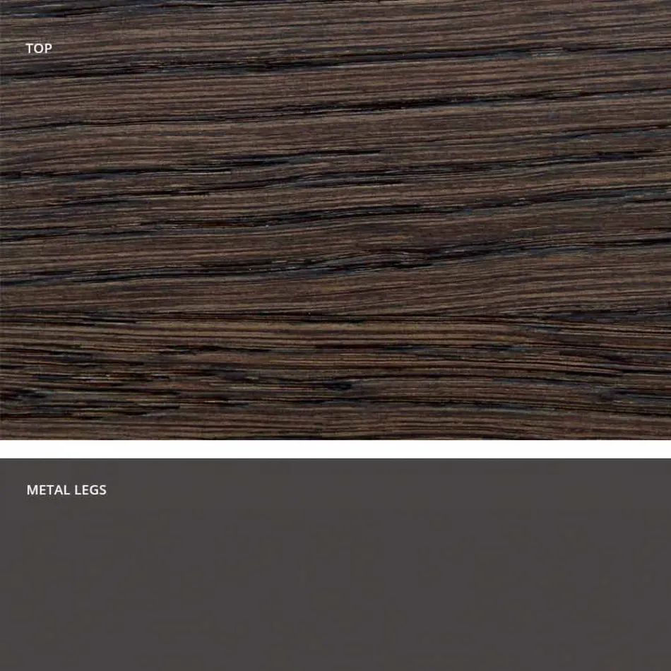 Tavolo da pranzo in legno massellato moderno fatto in Italia, Mitia Viadurini