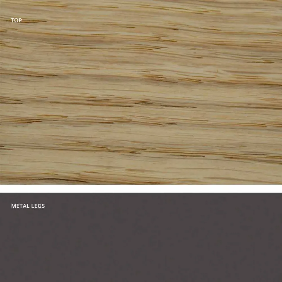 Tavolo da pranzo in legno massellato moderno fatto in Italia, Mitia Viadurini