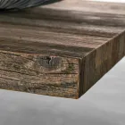 Tavolo da pranzo in legno massello moderno fatto in Italia Oncino Viadurini