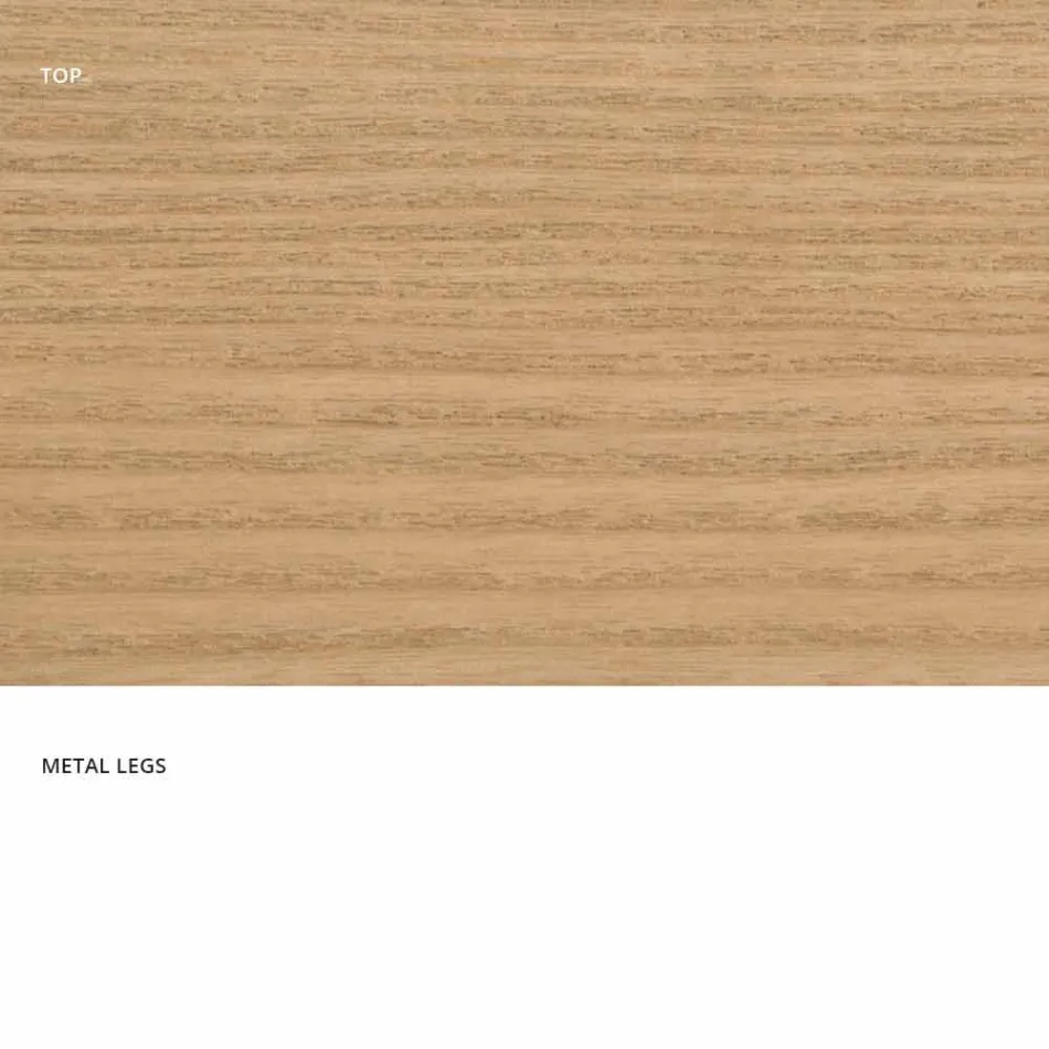 Tavolo da pranzo in legno MDF e metallo moderno made in Italy, Dionigi Viadurini