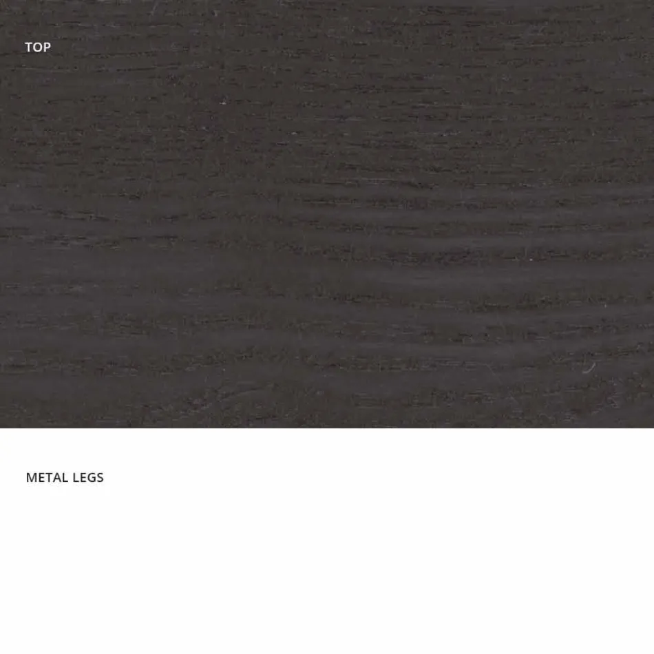 Tavolo da pranzo in legno MDF e metallo moderno made in Italy, Dionigi Viadurini