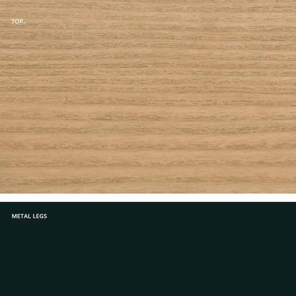 Tavolo da pranzo in legno MDF e metallo moderno made in Italy, Dionigi Viadurini