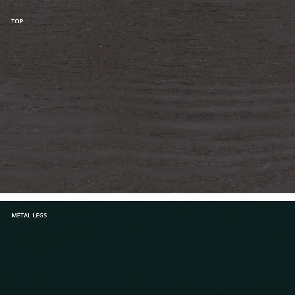 Tavolo da pranzo in legno MDF e metallo moderno made in Italy, Dionigi Viadurini