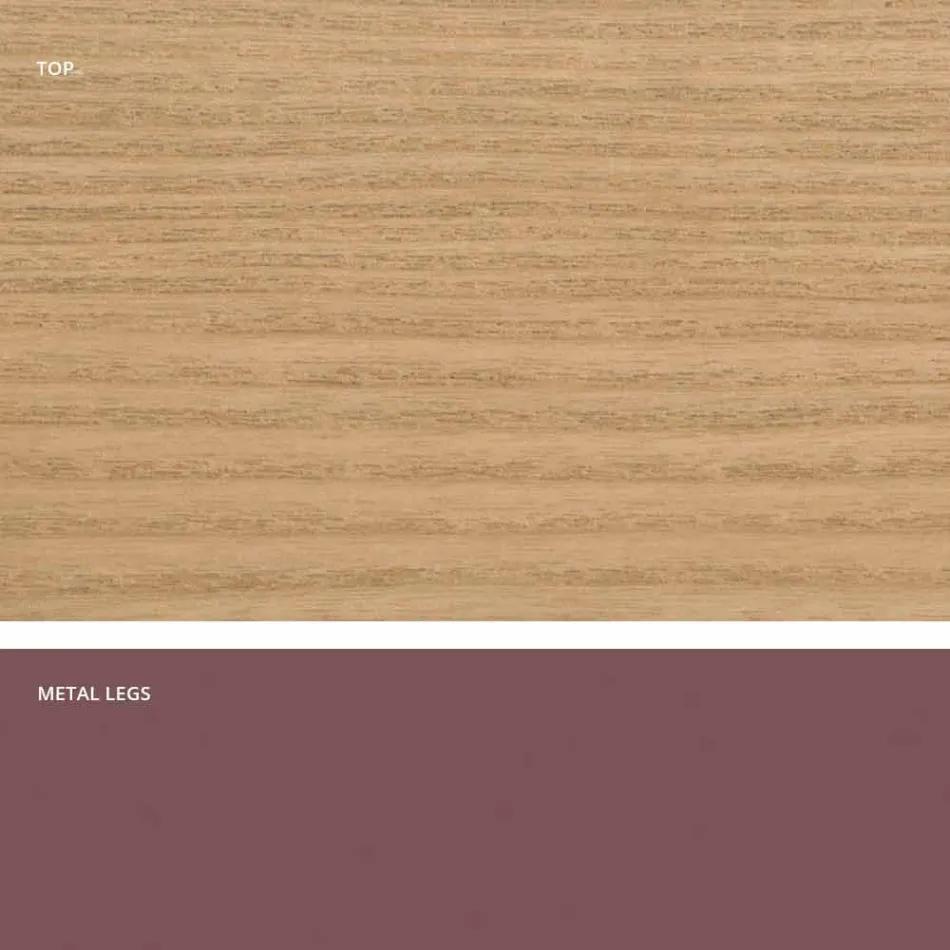 Tavolo da pranzo in legno MDF e metallo moderno made in Italy, Dionigi Viadurini