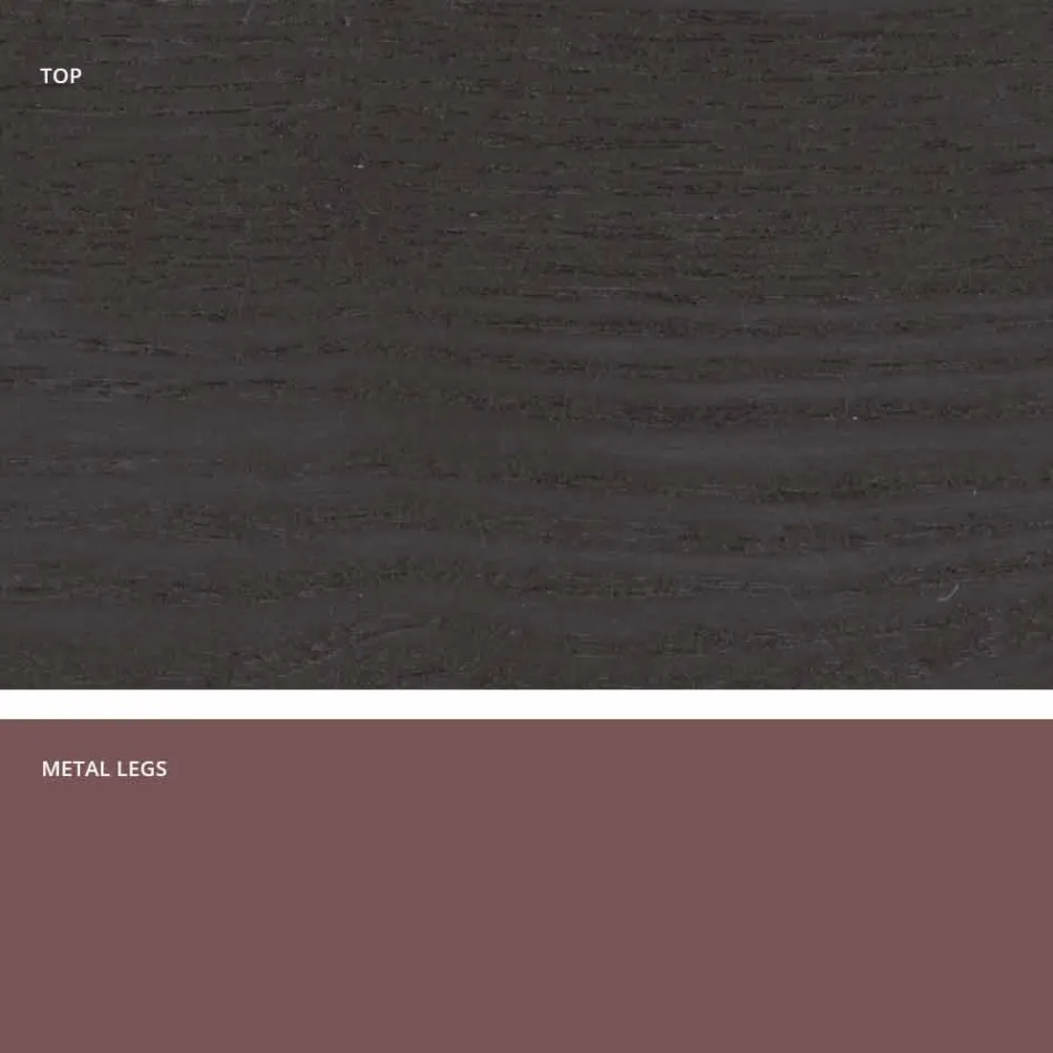 Tavolo da pranzo in legno MDF e metallo moderno made in Italy, Dionigi Viadurini