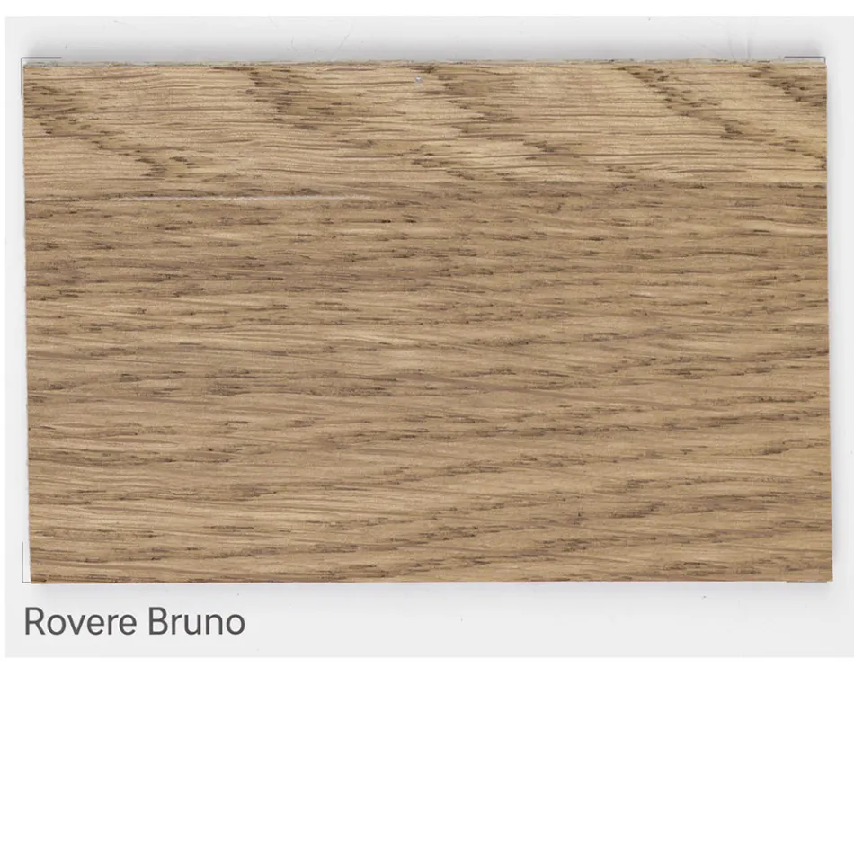 Tavolo da Pranzo in Legno Rovere e Metallo Color Grigio Ferro Made in Italy - Patty Viadurini