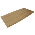 Tavolo da Pranzo in MDF Effetto Legno e Base in Metallo Nero - Tramonto Viadurini