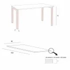 Tavolo da Pranzo in Melaminico e Metallo Verniciato Made in Italy - Remigio Viadurini