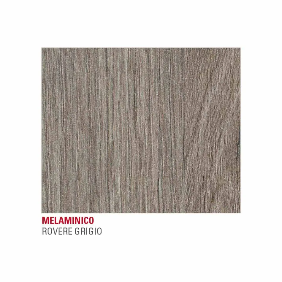 Tavolo da Pranzo in Melaminico e Metallo Verniciato Made in Italy - Remigio Viadurini