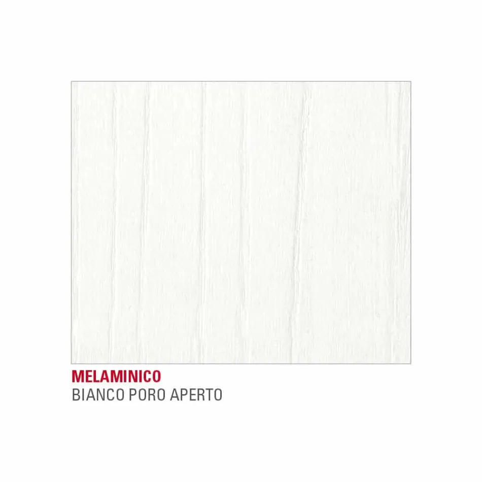 Tavolo da Pranzo in Melaminico e Metallo Verniciato Made in Italy - Remigio Viadurini