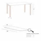 Tavolo da Pranzo in Melaminico e Metallo Verniciato Made in Italy - Remigio Viadurini