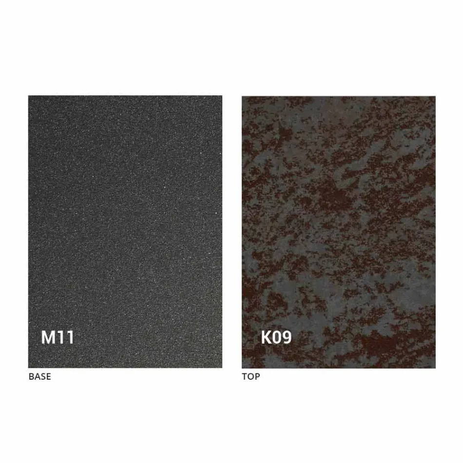 Tavolo da Pranzo in Metallo e Piano in Ceramica Design Made in Italy - Anaconda Viadurini