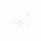 Tavolo da Pranzo in Metallo e Piano in Ceramica Design Made in Italy - Anaconda Viadurini