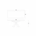 Tavolo da Pranzo in Metallo e Piano in Ceramica Design Made in Italy - Anaconda Viadurini