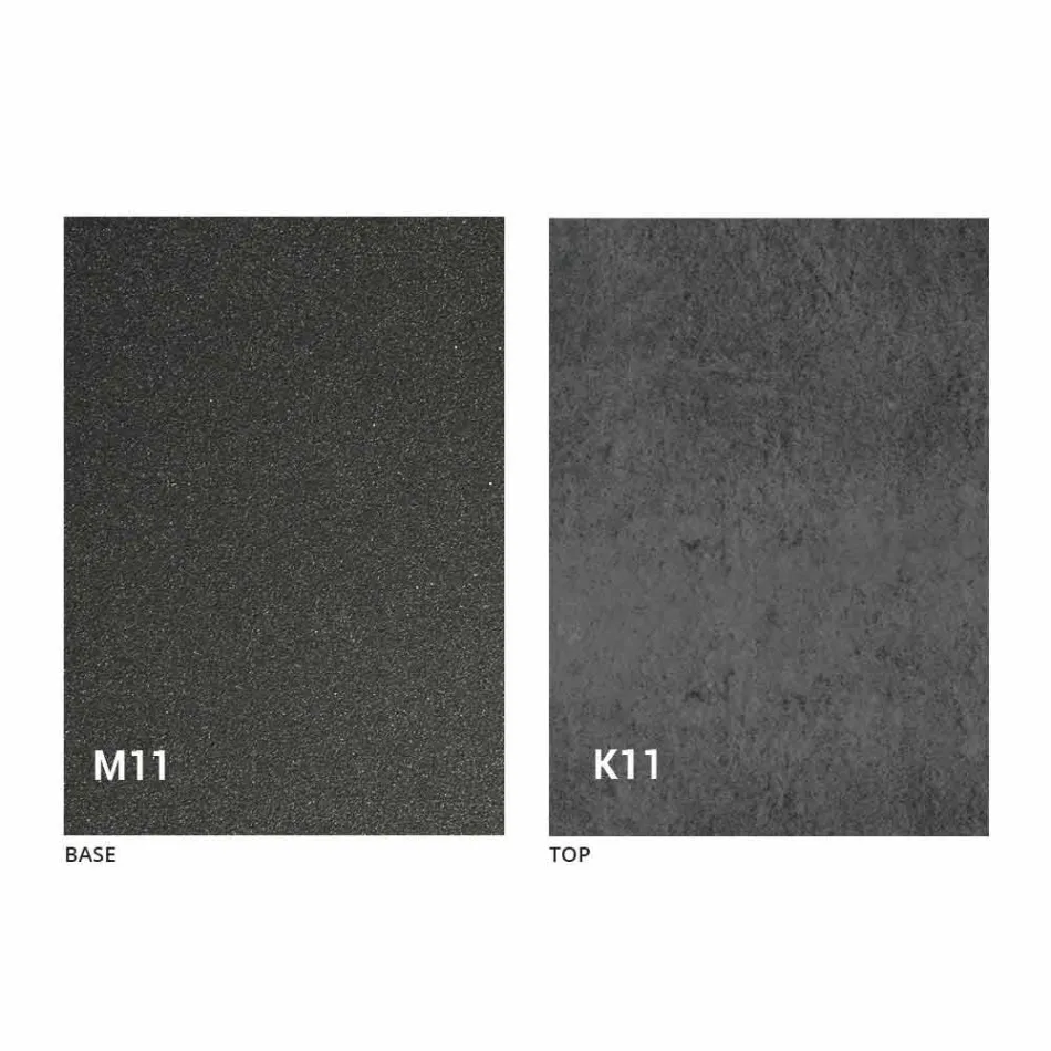 Tavolo da Pranzo in Metallo e Piano in Ceramica Design Made in Italy - Anaconda Viadurini