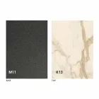 Tavolo da Pranzo in Metallo e Piano in Ceramica Design Made in Italy - Anaconda Viadurini