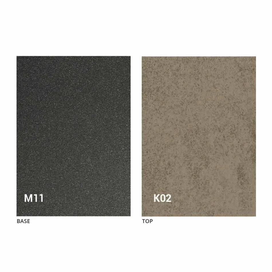 Tavolo da Pranzo in Metallo e Piano in Ceramica Design Made in Italy - Anaconda Viadurini