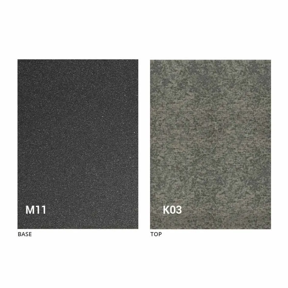 Tavolo da Pranzo in Metallo e Piano in Ceramica Design Made in Italy - Anaconda Viadurini