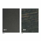 Tavolo da Pranzo in Metallo e Piano in Ceramica Design Made in Italy - Anaconda Viadurini