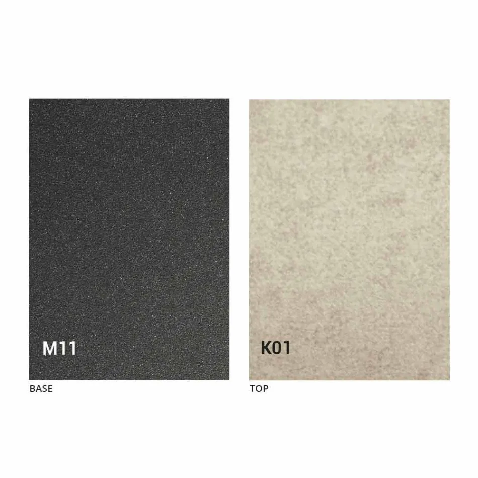 Tavolo da Pranzo in Metallo e Piano in Ceramica Design Made in Italy - Anaconda Viadurini