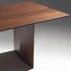 Tavolo da Pranzo in Multistrato Impiallacciato in Frassino Termotrattato - Acquario Viadurini