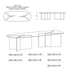 Tavolo da Pranzo in Vetro con Piano Rettangolare Made in Italy - Charles Viadurini