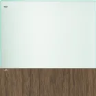 Tavolo da Pranzo in Vetro e Gambe in Legno Rovere o Noce Canaletto - Aschio Viadurini