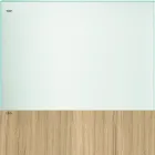 Tavolo da Pranzo in Vetro e Gambe in Legno Rovere o Noce Canaletto - Aschio Viadurini