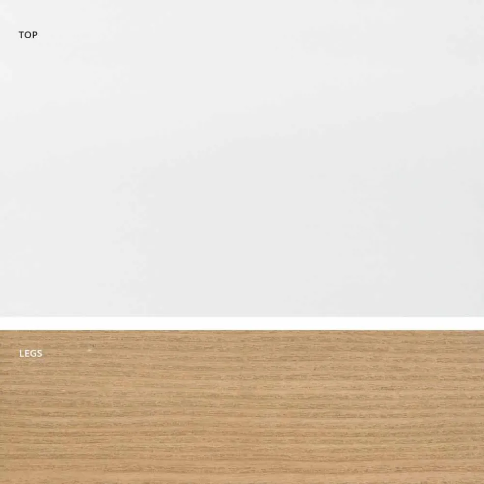 Tavolo da pranzo in vetro e legno massello made in Italy, Egisto Viadurini