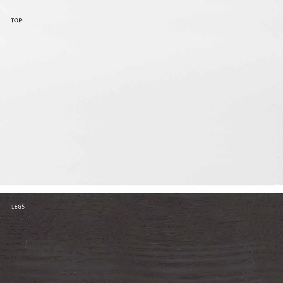 Tavolo da pranzo in vetro e legno massello made in Italy, Egisto Viadurini