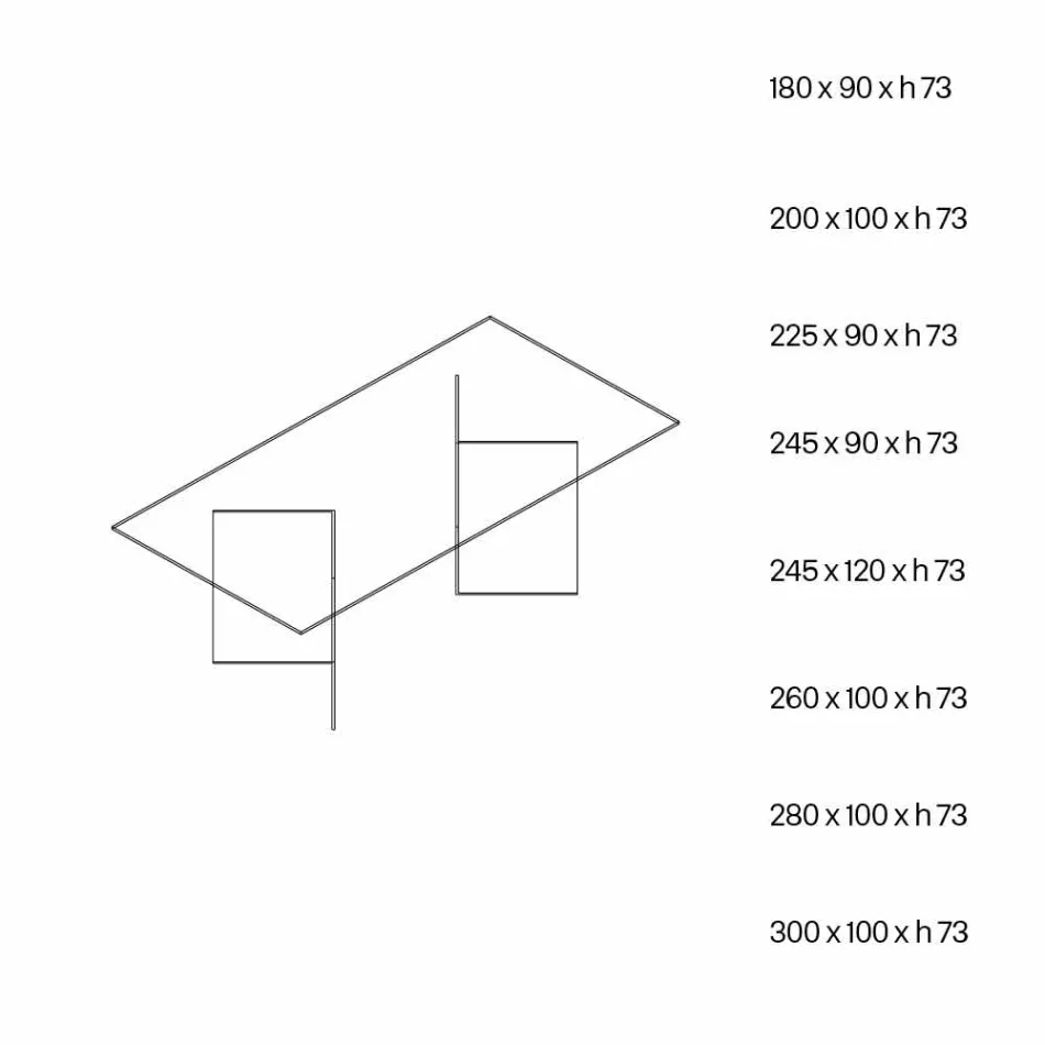 Tavolo da Pranzo in Vetro Extrachiaro di Design 8 Dimensioni - Pollinare Viadurini