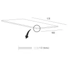 Tavolo da Pranzo in Vetro Temperato e Metallo di Lusso Made in Italy - Carlino Viadurini
