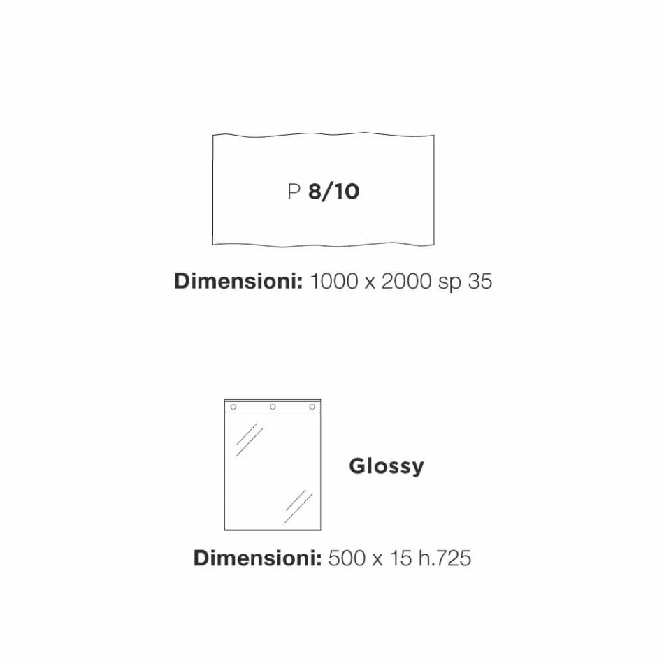 Tavolo da pranzo moderno 100x200cm in legno con gambe in vetro Flora  Viadurini