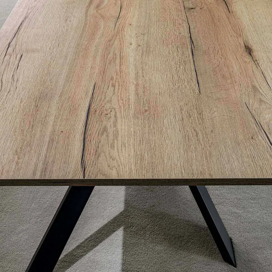 Tavolo da Pranzo Moderno Allungabile, Piano Laminato - Marliana Viadurini