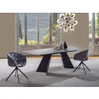 Tavolo da Pranzo Moderno con Piano in Gres Porcellanato - Meduno Viadurini