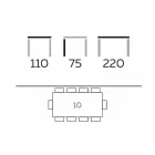 Tavolo da Pranzo Moderno in Gres e Legno di Frassino Made in Italy - Croma Viadurini
