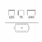 Tavolo da Pranzo Moderno in Gres e Legno di Frassino Made in Italy - Croma Viadurini
