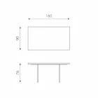 Tavolo da pranzo moderno in impiallacciato rovere, gambe in vetro Nico Viadurini