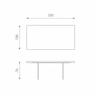 Tavolo da pranzo moderno in impiallacciato rovere, gambe in vetro Nico Viadurini