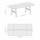 Tavolo da Pranzo Moderno in Legno di Frassino con Dettagli Neri o Oro - Andria Viadurini